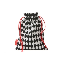 Petit sac Harlequin avec pinces à linge décoratives - Noir